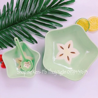 Set bát sứ khế xanh