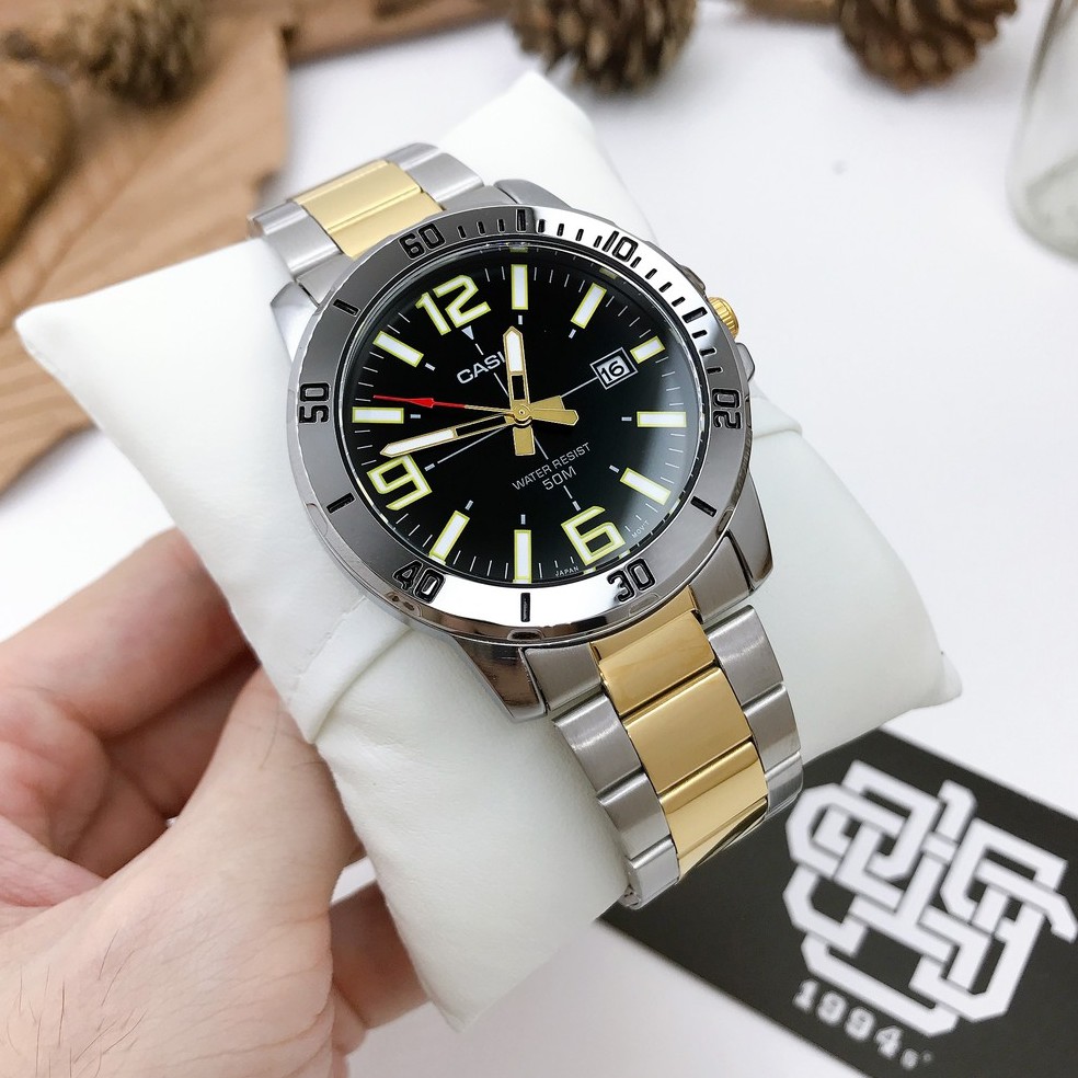 Đồng hồ nam Casio MTP-VD01 Series, size 45mm, chống nước 50m, hàng chính hãng