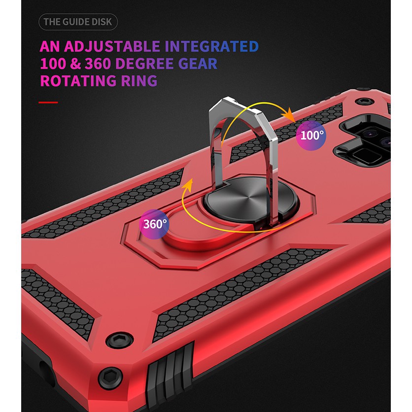 Ốp điện thoại có nhẫn đeo nam châm gắn xe hơi cho Samsung Galaxy S7 S8 S9 Plus / Note 8 Note 9