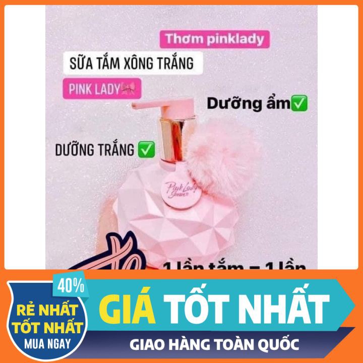 Sữa tắm [ CHÍNH HÃNG 100% ] Sữa tắm xông trắng Pink Lady 300ml có tặng kèm son lì | BigBuy360 - bigbuy360.vn