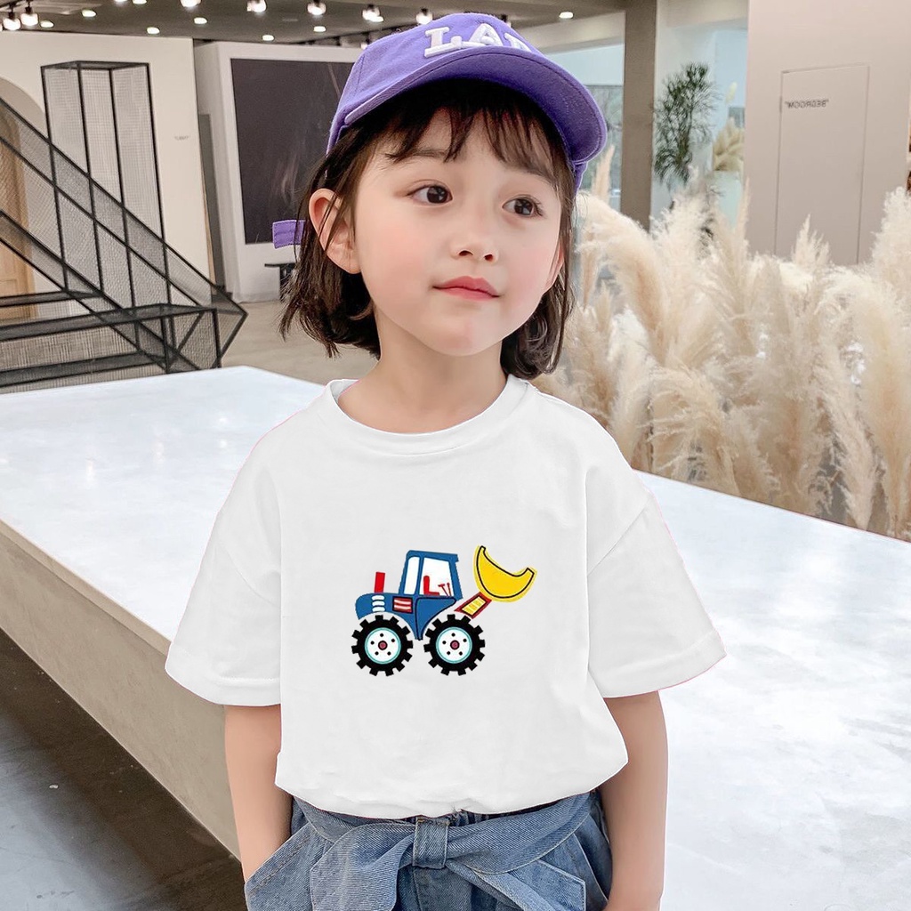 áo thun bé trai Áo Thun Tay Ngắn Cổ Tròn In Chữ Cho Bé Trai &amp; Gái áo thun bé gái
