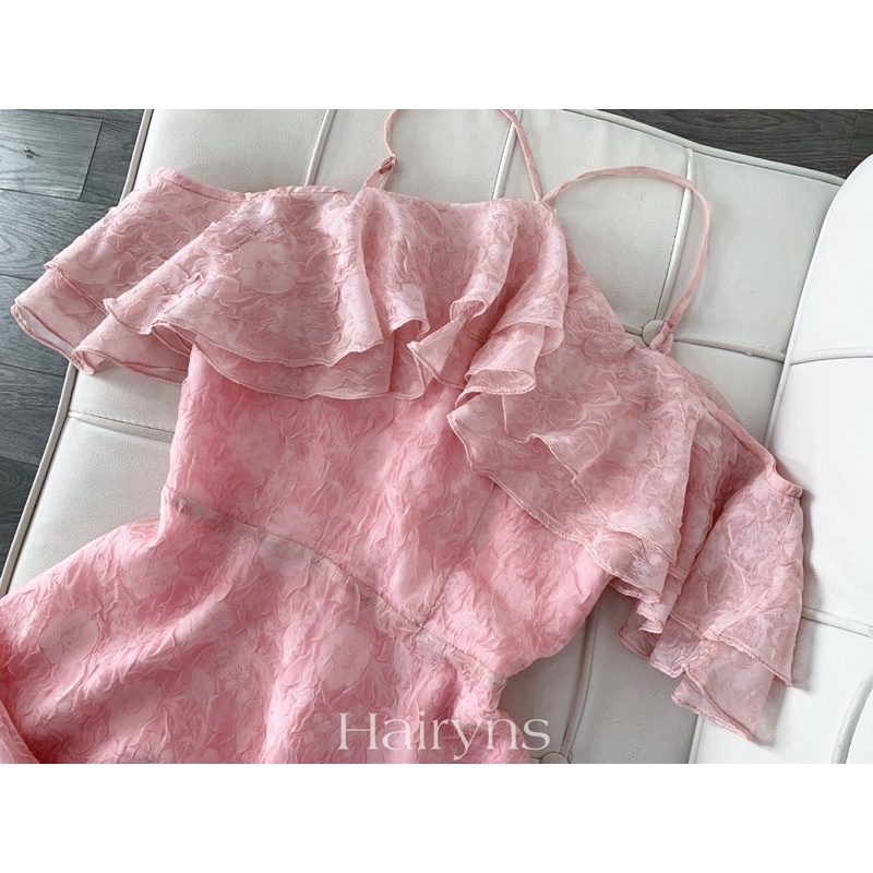 HAIRYNS | Váy cổ yếm trễ vai dáng xòe Jenny Dress