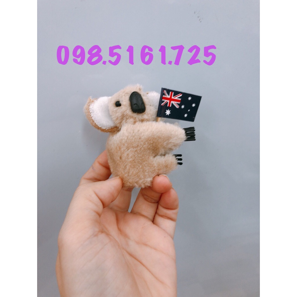 Gấu Koala mini/ Kangaroo mini móc khóa, treo tủ, trang trí laptop