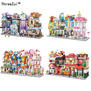Bộ đồ chơi lắp ráp công trình đường phố mini thiết kế đa dạng cho bé tùy chọn