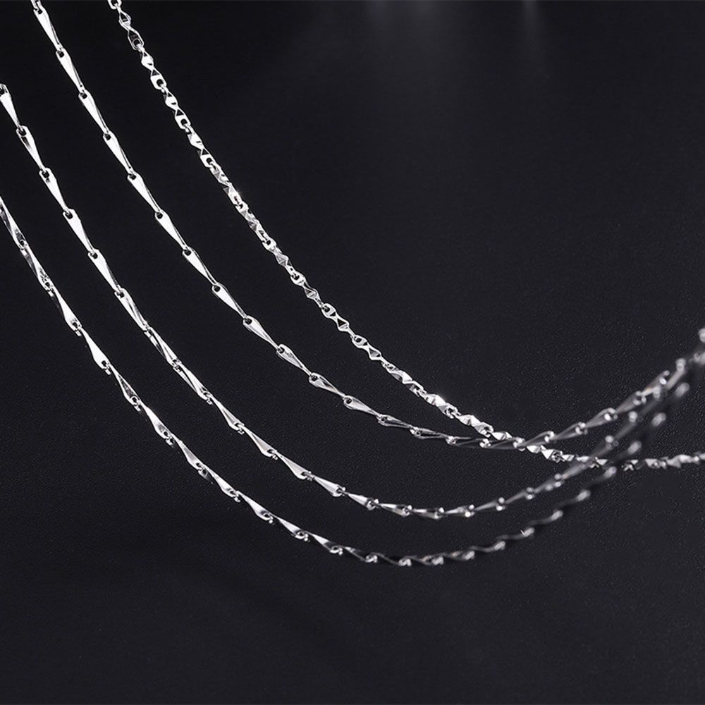Chuỗi vòng cổ mạ bạc 925 nhiều kiểu dáng đẹp mắt thời trang cho nam và nữ 18 inch