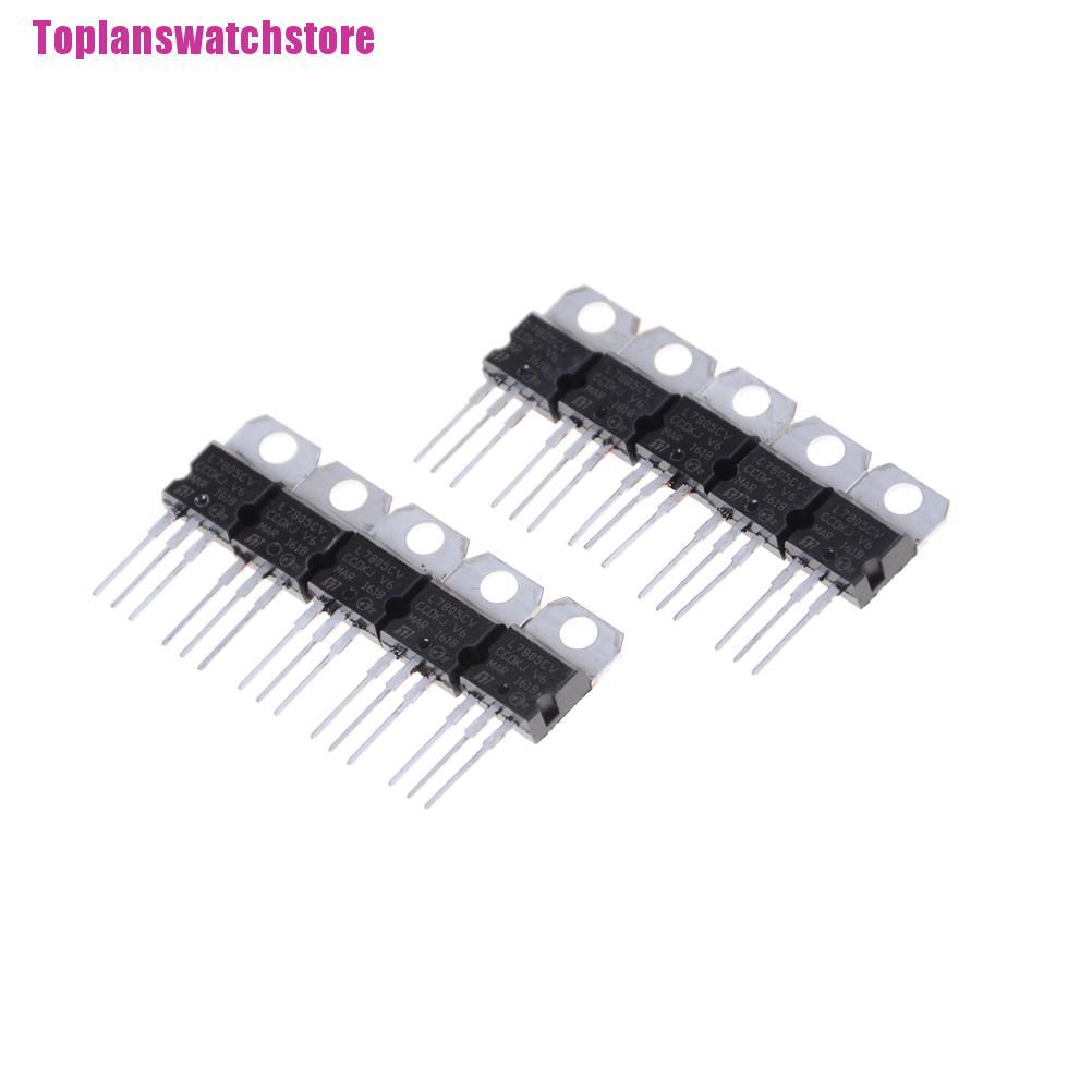 Bộ 10 Linh Kiện Điều Chỉnh Điện Áp Ic L7805Cv L7805 To-220 5v