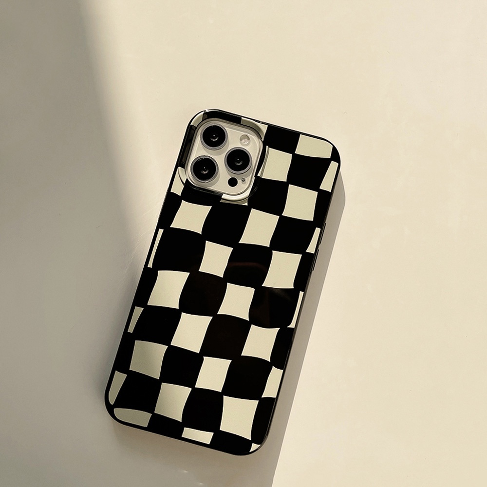 Ốp Điện Thoại TPU Mềm Chống Sốc Họa Tiết Sọc Caro Phong Cách Hàn Quốc Cho IPhone 13 12 11 Pro Max XS XR 8 7 Plus