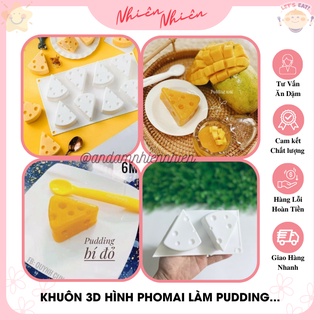 Khuôn silicon hình miếng phomai làm pudding, thạch....