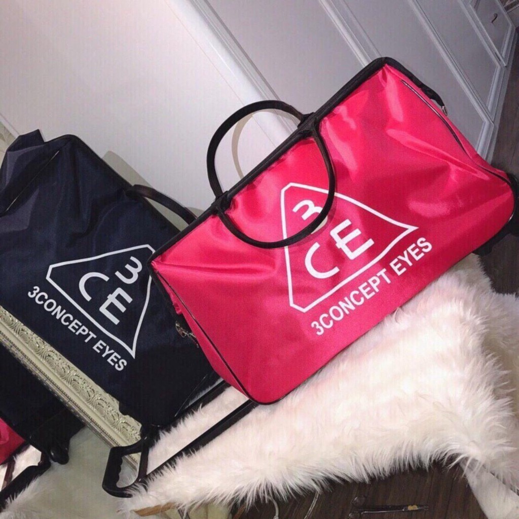 (HÀNG SALE) Túi kéo du lịch 3CE có bánh xe và tay kéo tiện lợi - Túi Xách Du Lịch Nữ phong cách Hàn Quốc CAO CẤP