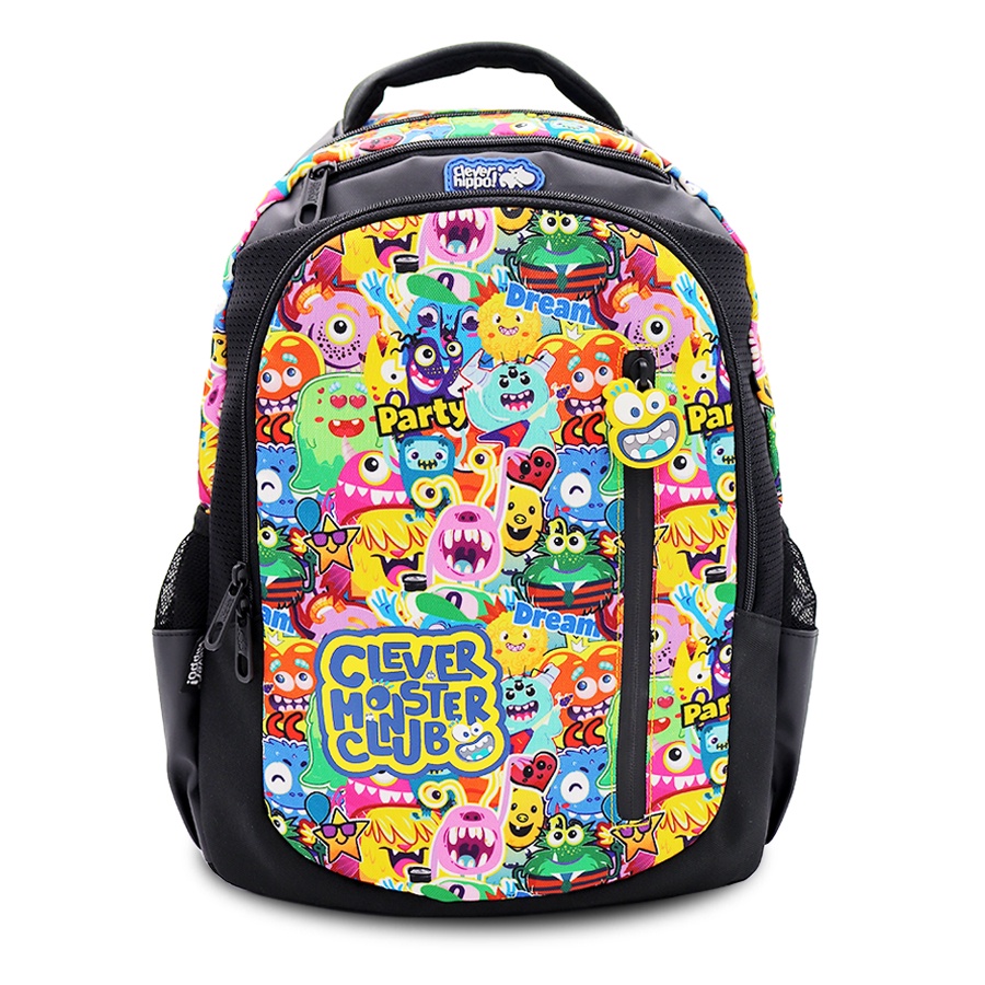Ba Lô Zipit CLEVER HIPPO - Clever Monster Đen BM9202/YELLOW