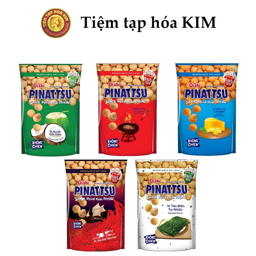 Snack nhân đậu phộng Pinattsu túi zip 95g