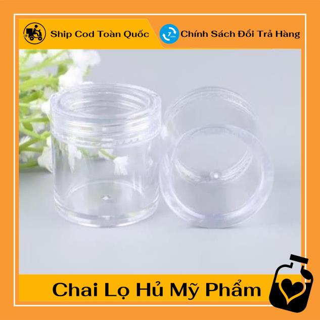 Hũ nhựa 10g thân cao nắp trong đựng kem, chiết mỹ phẩm , phụ kiện du lịch , phụ kiện du lịch