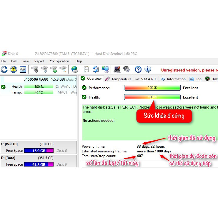 Ổ cứng HDD Laptop 500GB, 1TB 2.5&quot; SATA 3 - Hàng Cũ tháo máy Sức khoẻ GOOD 100% (Hỗ trợ cài win theo yêu cầu)