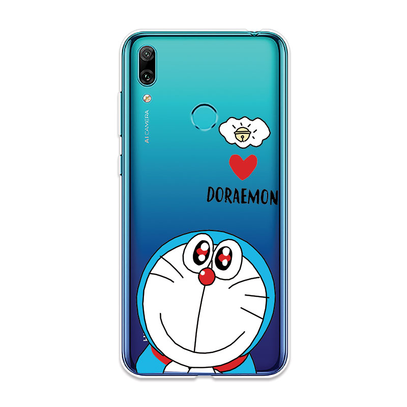 Ốp lưng TPU mềm Huawei Y7 Prime 2017 Pro 2018 2019 Doraemon Two hoa văn
