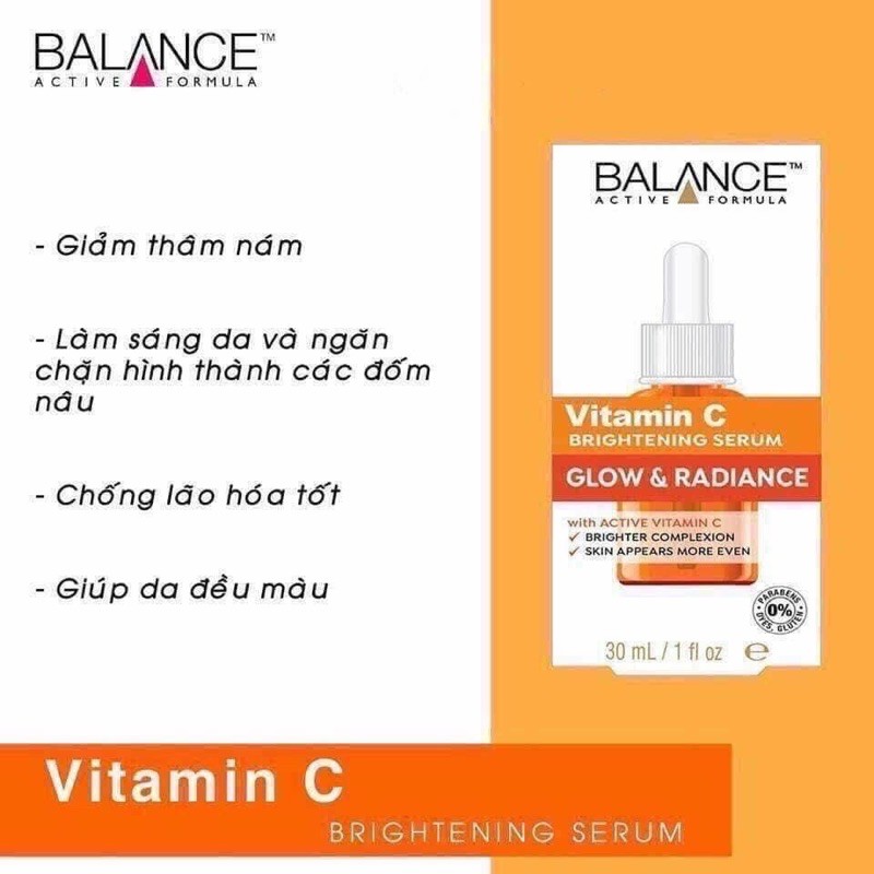 Serum Trắng Da, Mờ Thâm Balance Active Formula Vitamin C Brightening 30ml