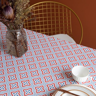 Khăn trải bàn kiểu châu âu chống thấm nước bàn tròn kiểu Mỹ miếng trà hình chữ nhật