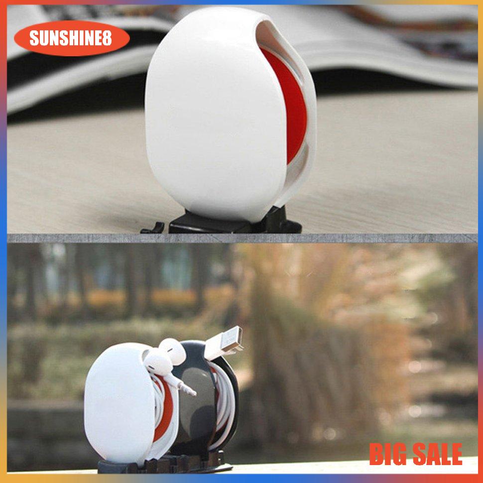 【SUN】Earphone Winder Mobile Phone Data Cable Storage Box Portable Cables Organizer