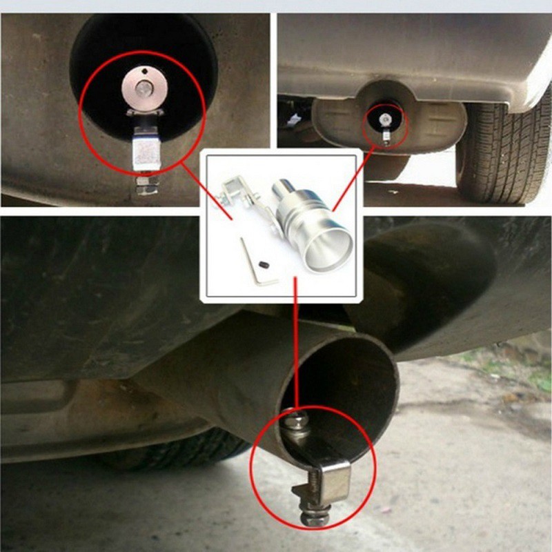 Size M Còi Turbo gắn vào ống bô xe máy / xe hơi