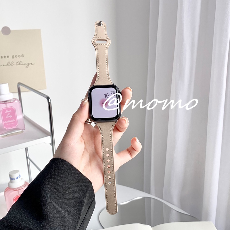 Dây Đeo Bằng Da Sang Trọng Dành Cho Apple Watch Series 7 6 SE 5 4 3 2 45mm 41mm 40mm 44mm 38mm 42mm