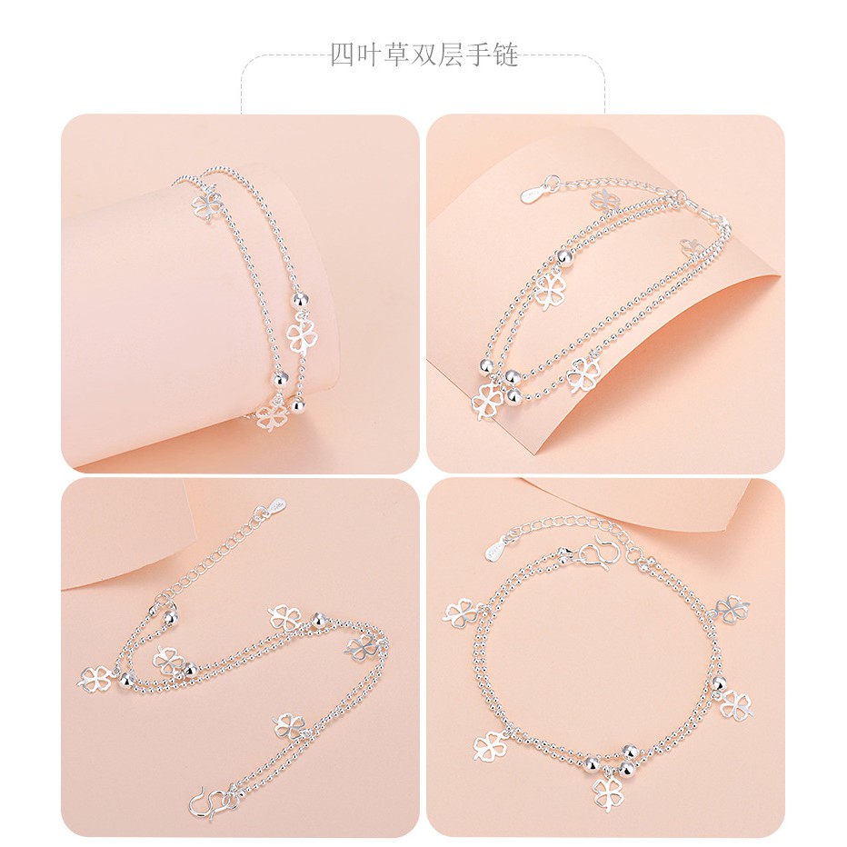 Vòng Đeo Tay Bạc 925 20cm 50 Kiểu Dáng Thời Trang Hàn Quốc Cho Nữ