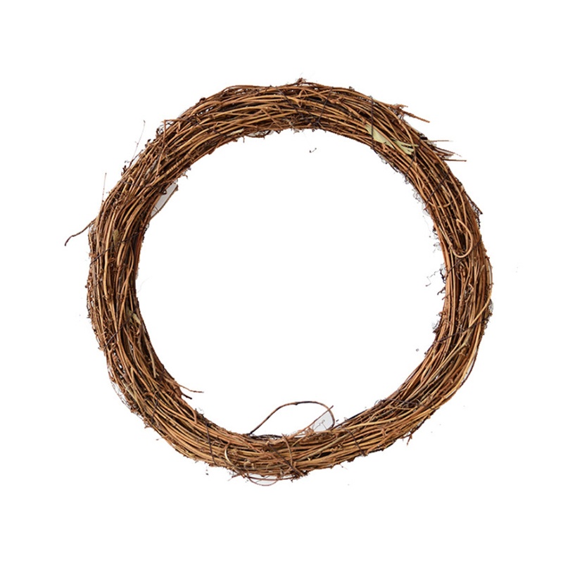 SYD Door Hanging Rattan Wreath Circle DIY Christmas Crafts Vine Ring Hoop Easter Wedding Home Party Decoration Ornament