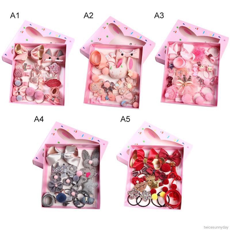 Set 18 băng đô cài tóc cho bé gái