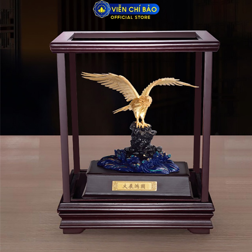 Mô hình đại bàng vương dát vàng 24K quà tặng cao cấp thương hiệu Viễn Chí Bảo M600097