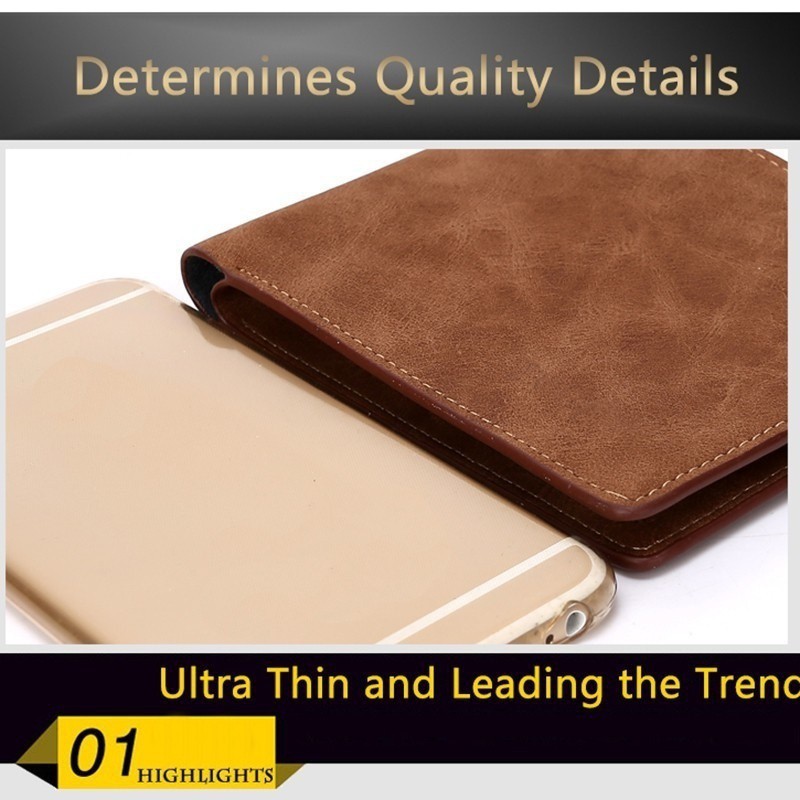 Ví da PU thời trang kiểu dáng vintage dành cho nam