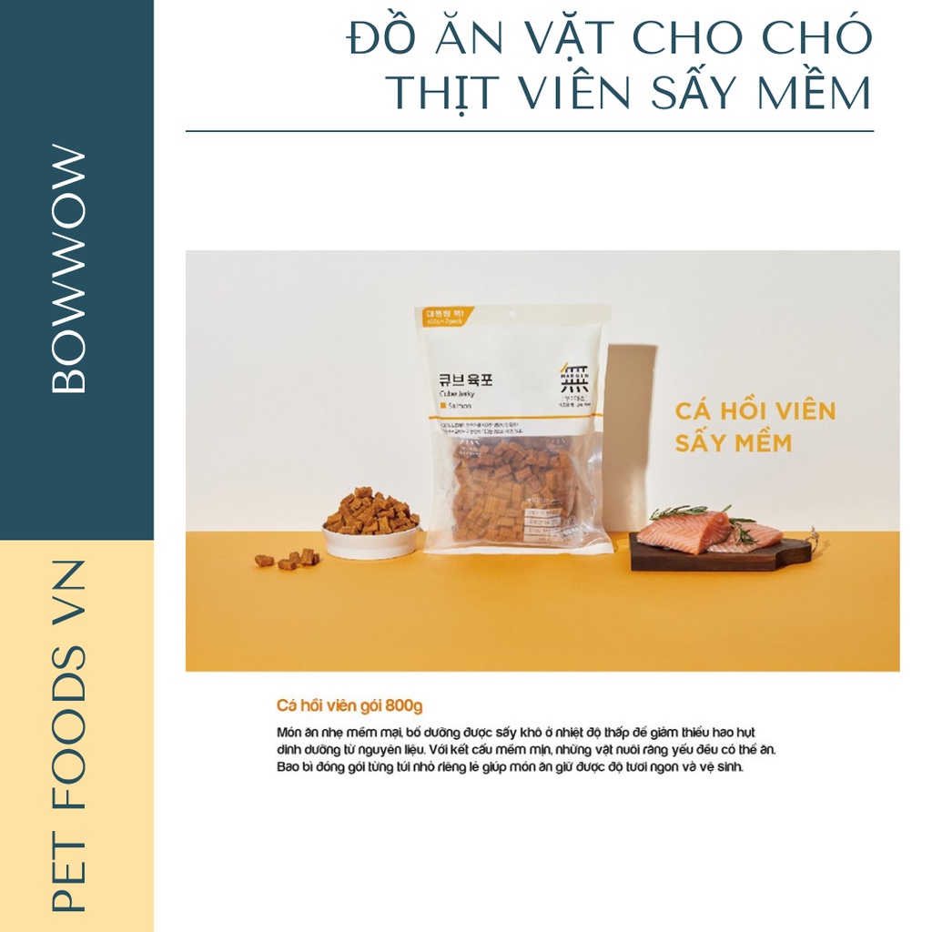 Thịt viên sấy mềm cho chó BOWWOW 800g