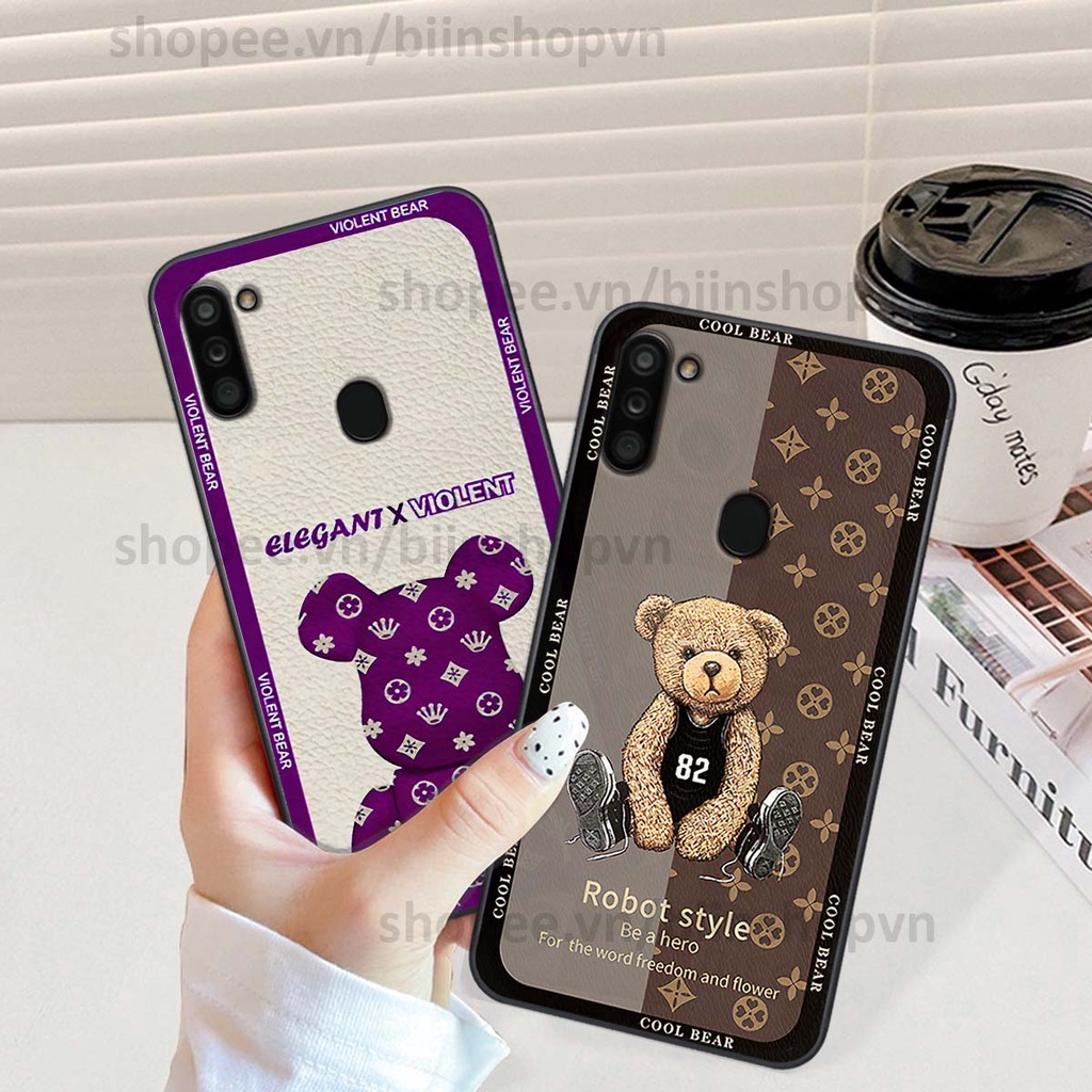 Ốp Samsung A11 / M11 hình gấu bear brick đẹp độc lạ, thời trang, cá tính