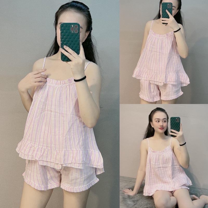 Đồ Bộ 2 Dây Mặc Nhà