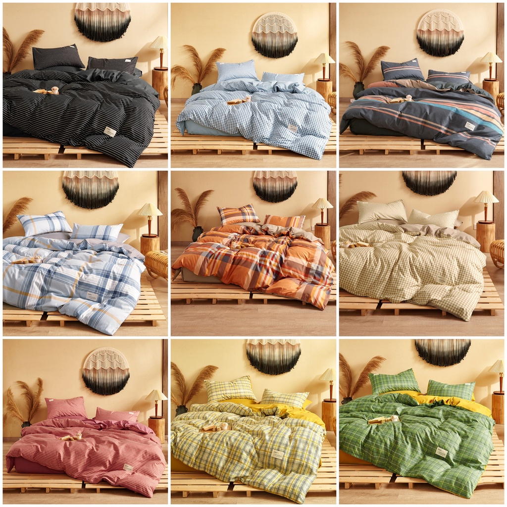 Bộ chăn ga drap giường 100% cotton tici 1m2 1m6 1m8 , Bộ ga giường cotton 2m2 miễn phí bo chun - Otama Bedding