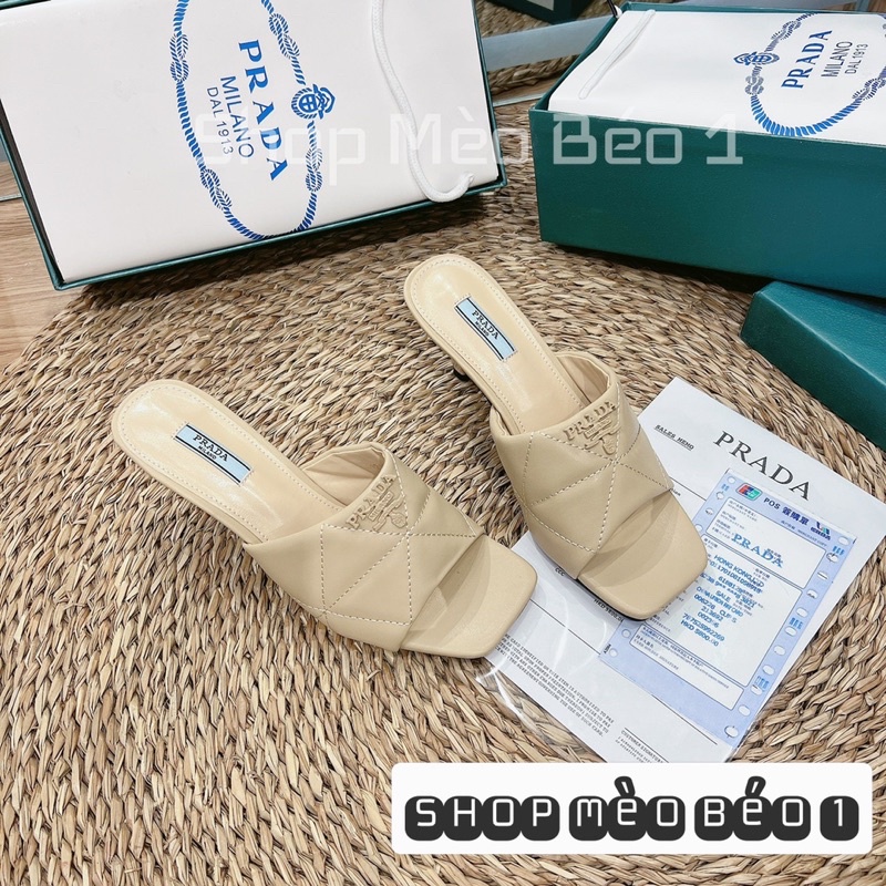 Guốc prd quai ngang trần chỉ gót nhọn fullbox