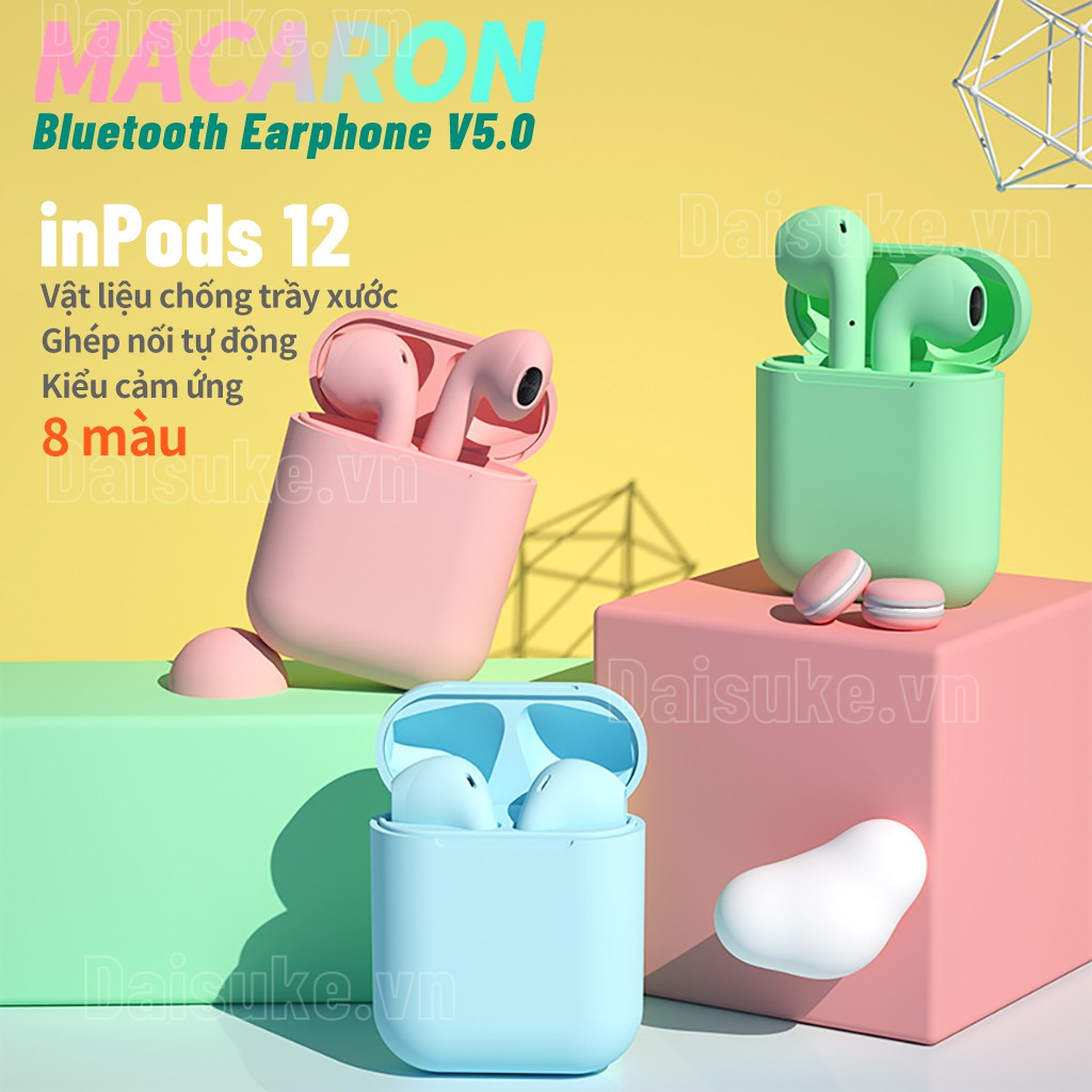 inpods 13 pro Tai nghe không dây Inpods12 12s TWS kết nối Bluetooth 5.0 Warna Macaron HIFI