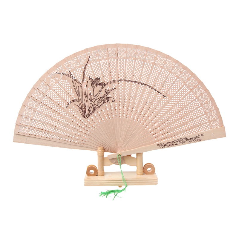 Quạt Cầm Tay Khắc Họa Tiết Có Hương Thơm Độc Đáo Trang Trí Tiệc Cưới