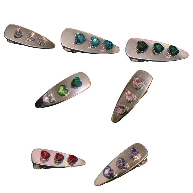 Kẹp Tóc Đuôi Ngựa Đính Đá Pha Lê Hình Trái Tim