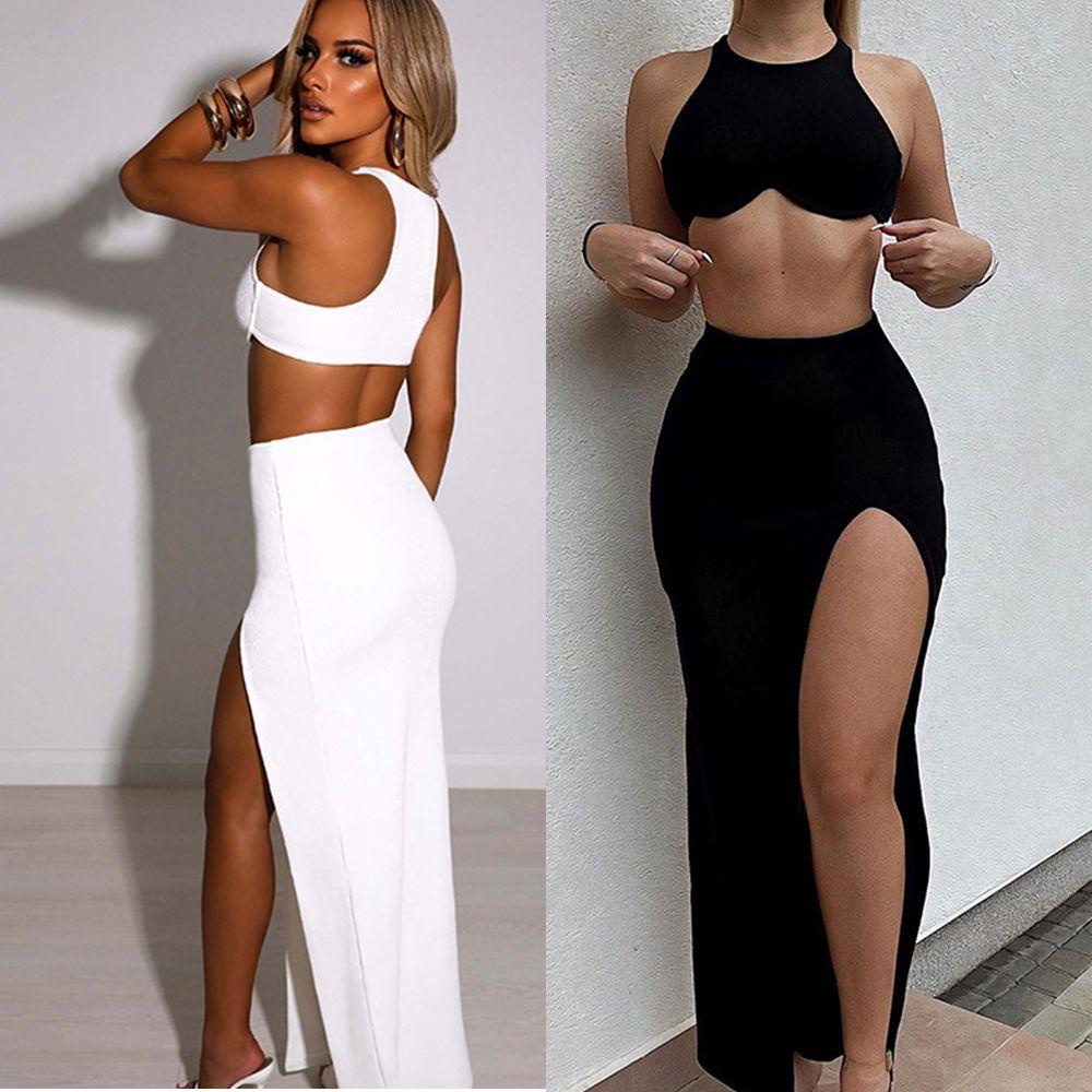 NIUYOU Set Áo Croptop + Chân Váy Lưng Cao Thiết Kế Quyến Rũ Thời Trang Dành Cho