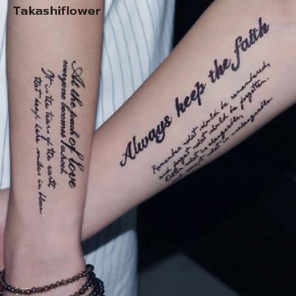 Bộ 2 Hình Xăm Chữ Tiếng Anh Có Thể Tháo Rời