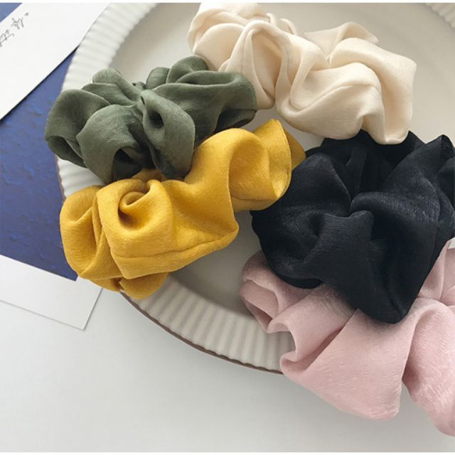 Dây buộc tóc vải scrunchie vintage ulzzang