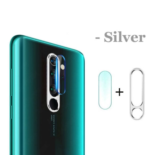 Bộ kính cường lực + vòng bảo vệ ống kính máy ảnh điện thoại bằng kim loại cho Xiaomi Redmi Note 8 Pro (Có bán lẻ)