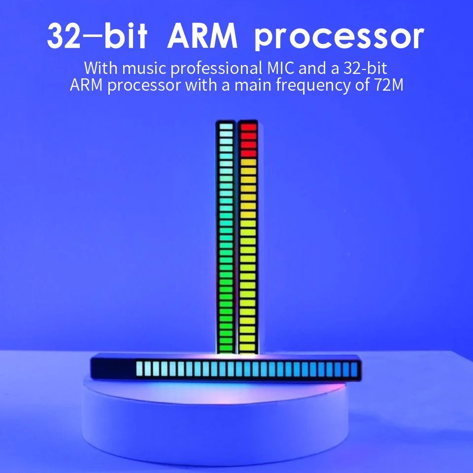Đèn led thanh RGB nháy theo nhạc 16 TRIỆU MÀU điều khiển bằng cảm biến âm thanh siêu nhạy đèn trang trí decor phòng