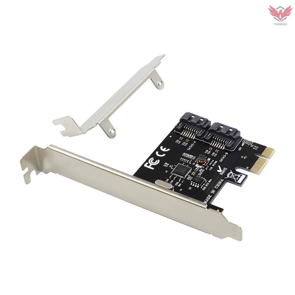 PCI-E to 2 SATA3.0 Adapter Card SATA Hard Disk Expansion Card High-speed Transmission Multiple Systems Compatible Plug and Play