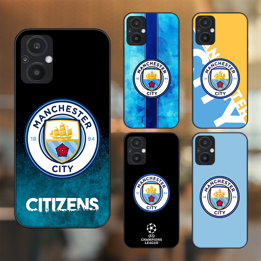 Ốp lưng Oppo Reno 7Z 5G viền đen in hình Manchester City MC