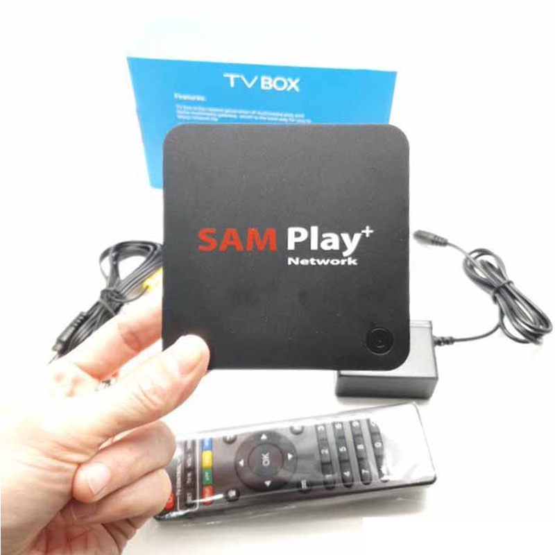 Android TV Box Samplay S10Pro, Ram 2GB, Truyền hình miễn phí, Tìm kiếm giọng nói