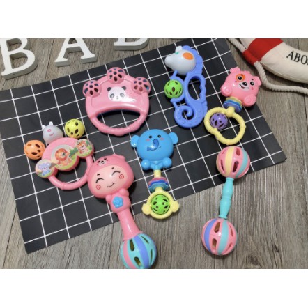 [GIÁ TỐT] BỘ ĐỒ CHƠI XÚC XẮC 7 MÓN HÌNH THÚ CHO BÉ