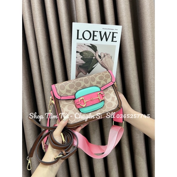 Túi xách hà hồ coach size 21cm hàng quảng châu cao cấp ảnh thật shop chụp