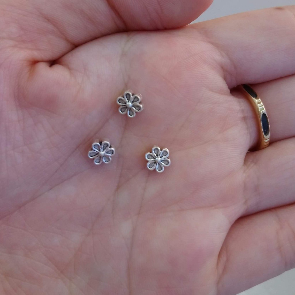 Charm bạc 925 cánh hoa 6 cánh