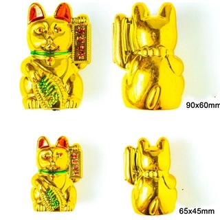Mèo thần tài vàng lớn ,nhỏ gắn tháp tỏi