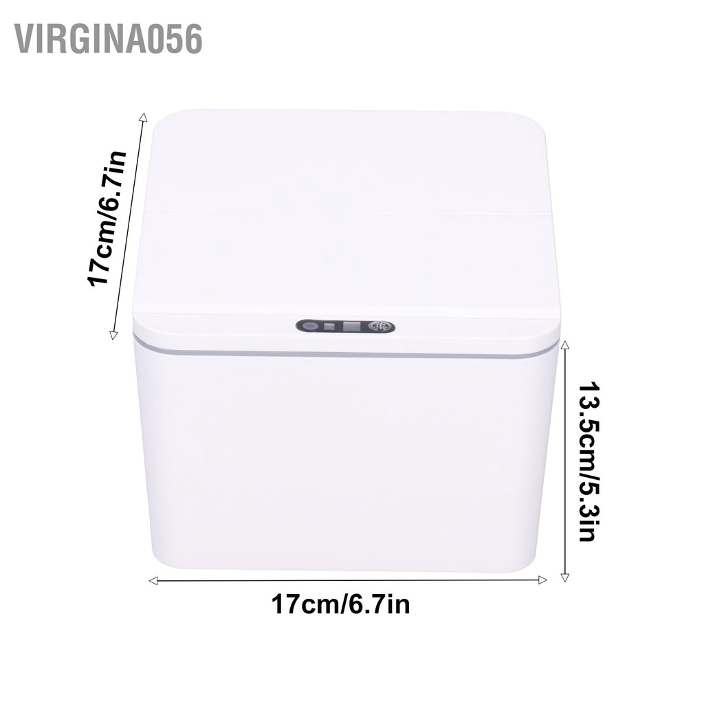 Virgina056 Thùng rác mini có nắp cảm biến tự động để bàn thể gập lại