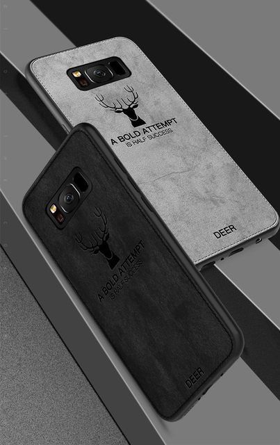 Ốp lưng Samsung S8 Plus / S20 Pus / S20 Ultra chống sốc vải đầu hươu cao cấp